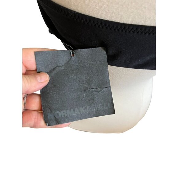 Norma Kamali Bra Women XL Black Tie Front Neck Strap Sexy Intimates Neutral Plus - Picture 6 of 10